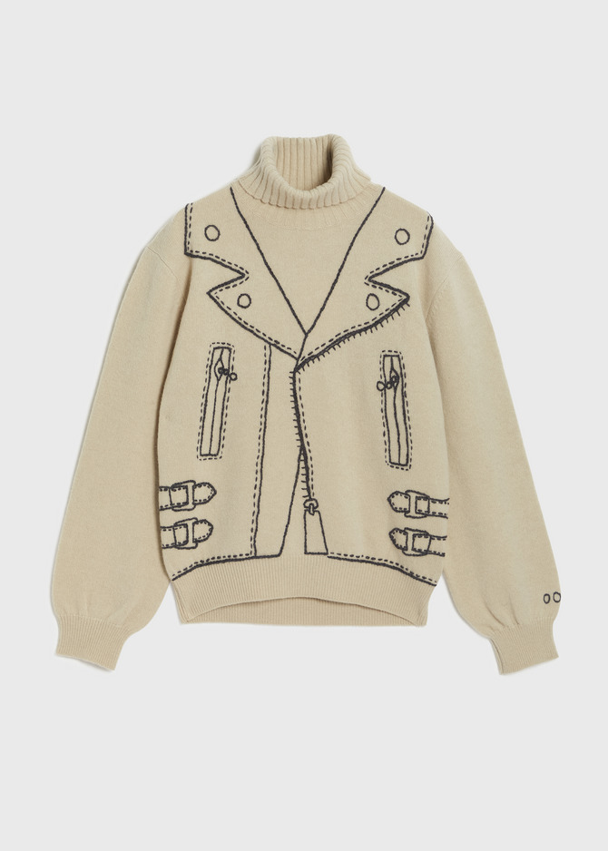 Cashmere Lambs Hand Stitch Sweater