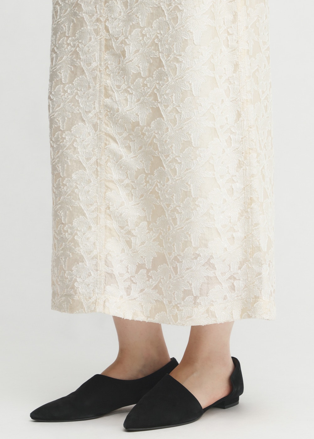 Shiny Flower Jacquard Skirt 詳細画像 IVORY 6