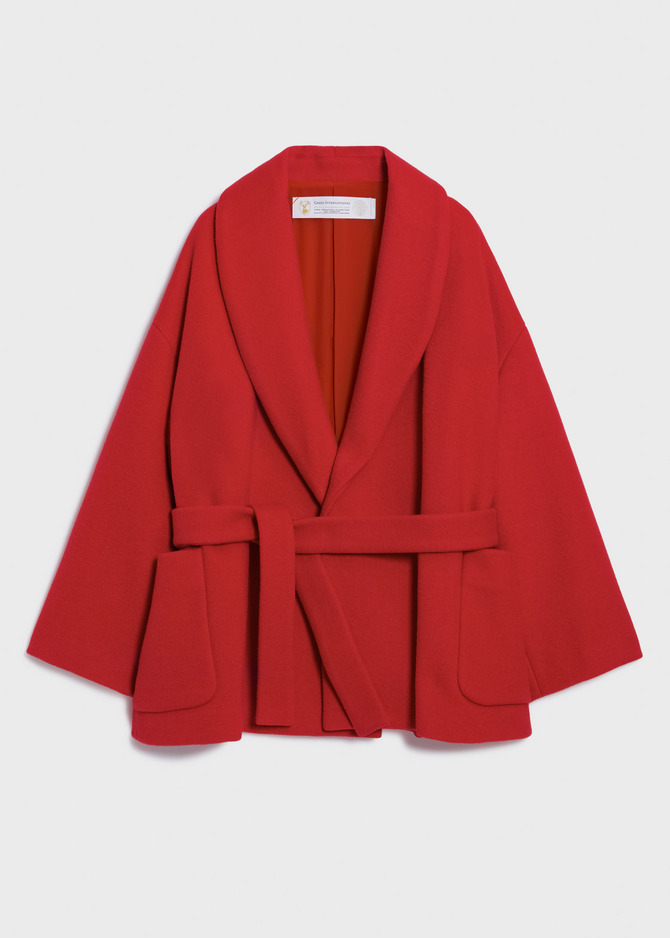 KIWI Wool Short Gown Coat