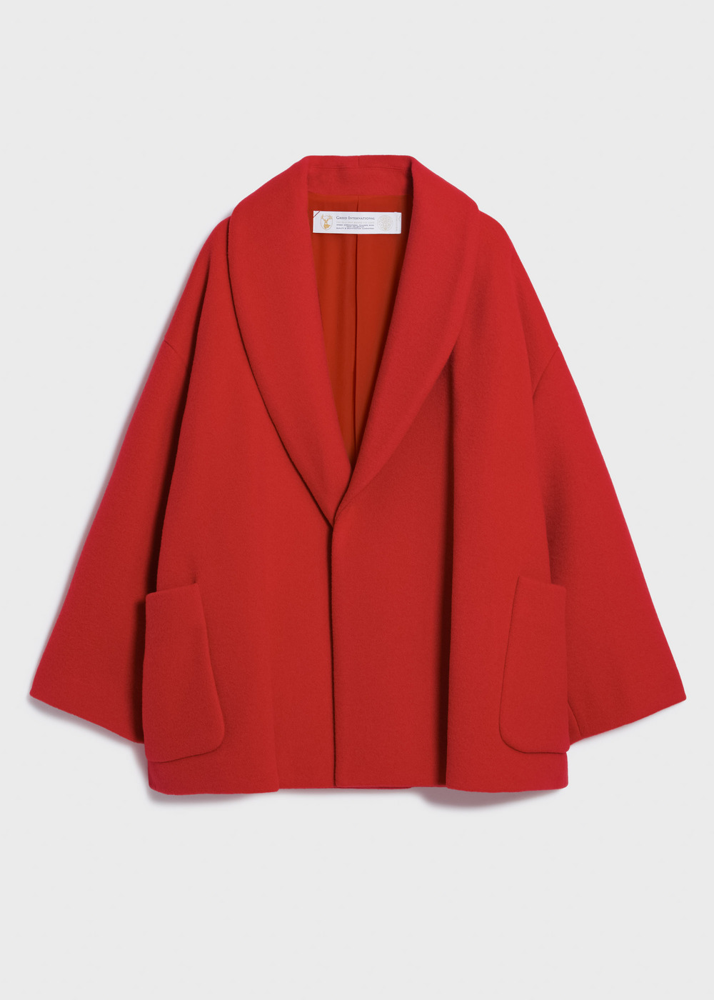KIWI Wool Short Gown Coat 詳細画像 RED 5
