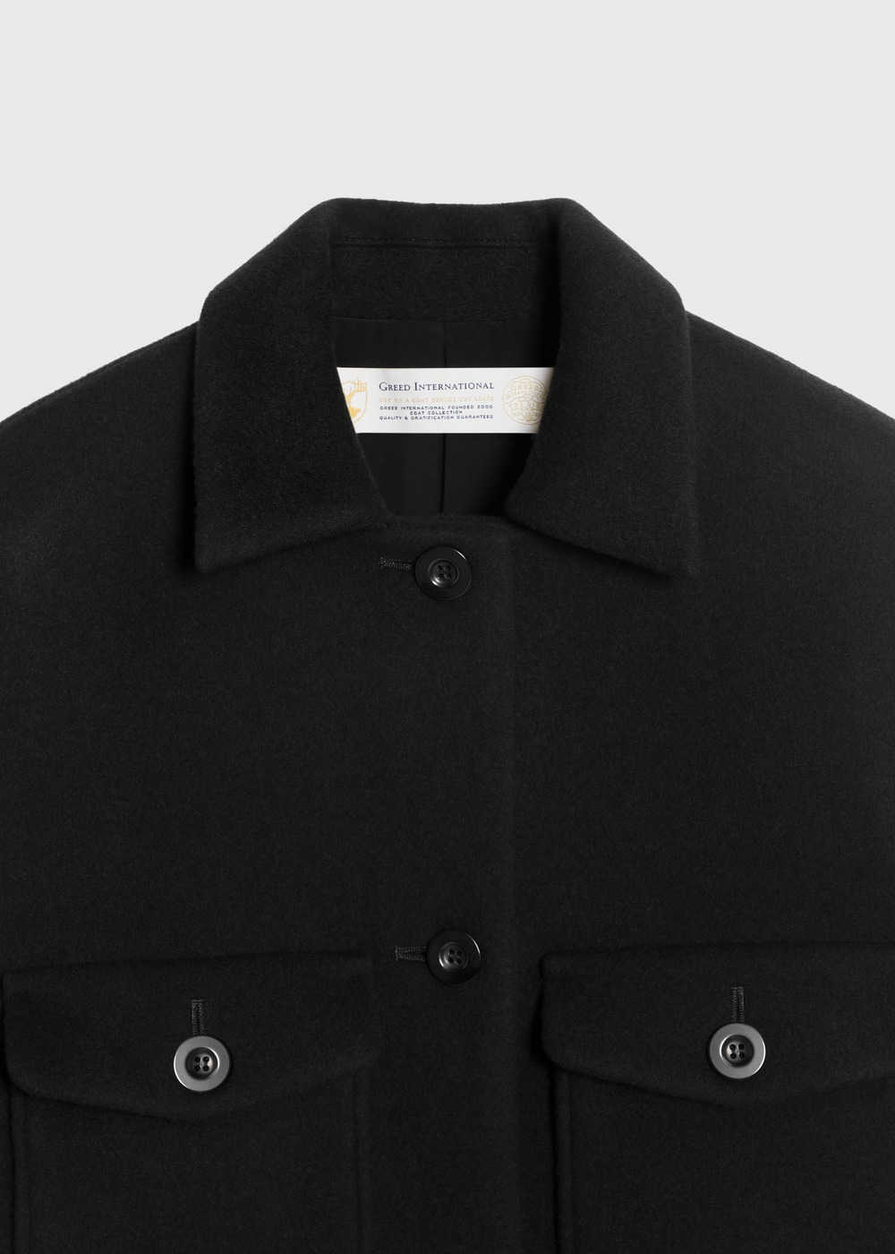 KIWI Wool Long Coat 詳細画像 BLACK 3