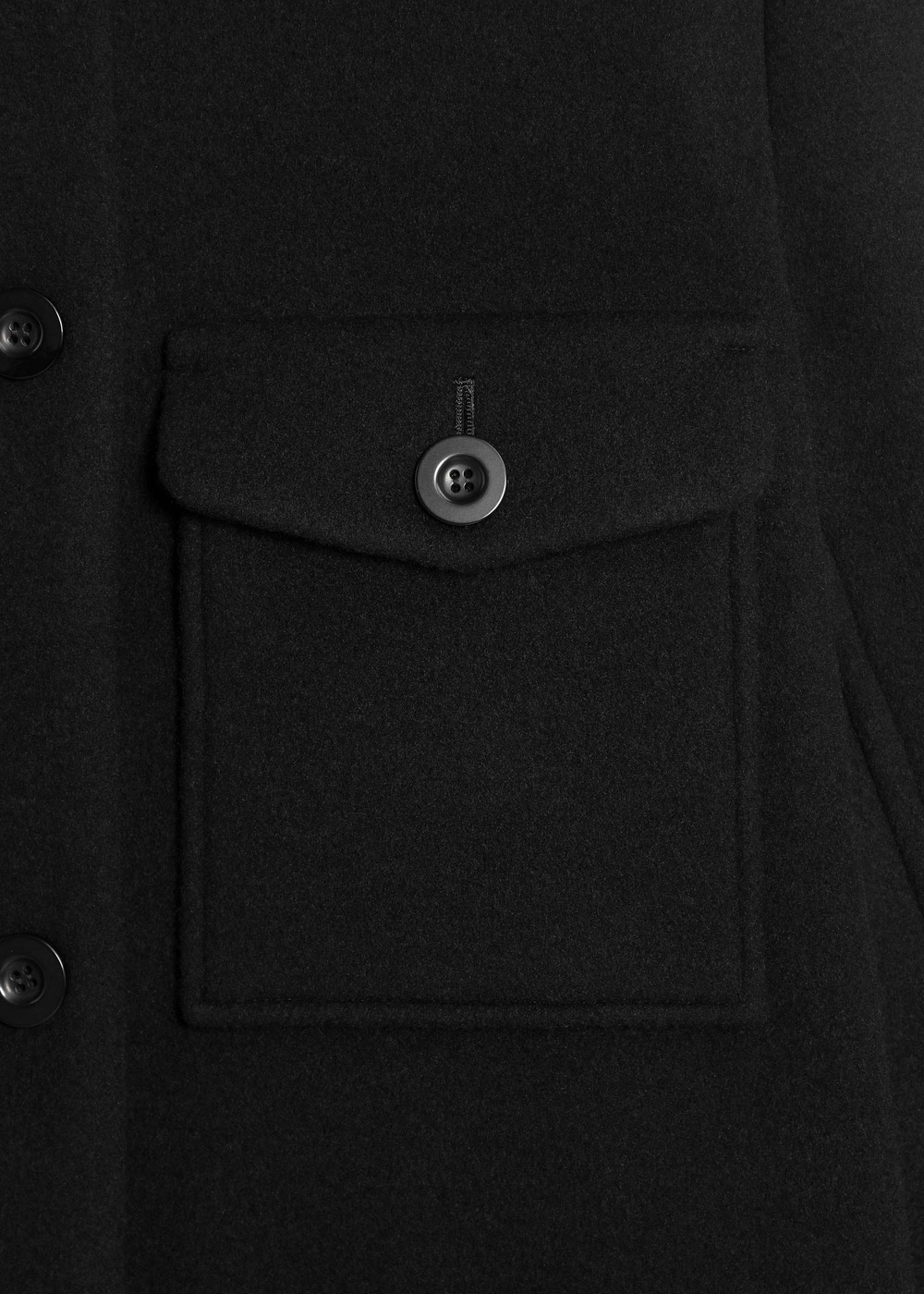 KIWI Wool Long Coat 詳細画像 BLACK 4