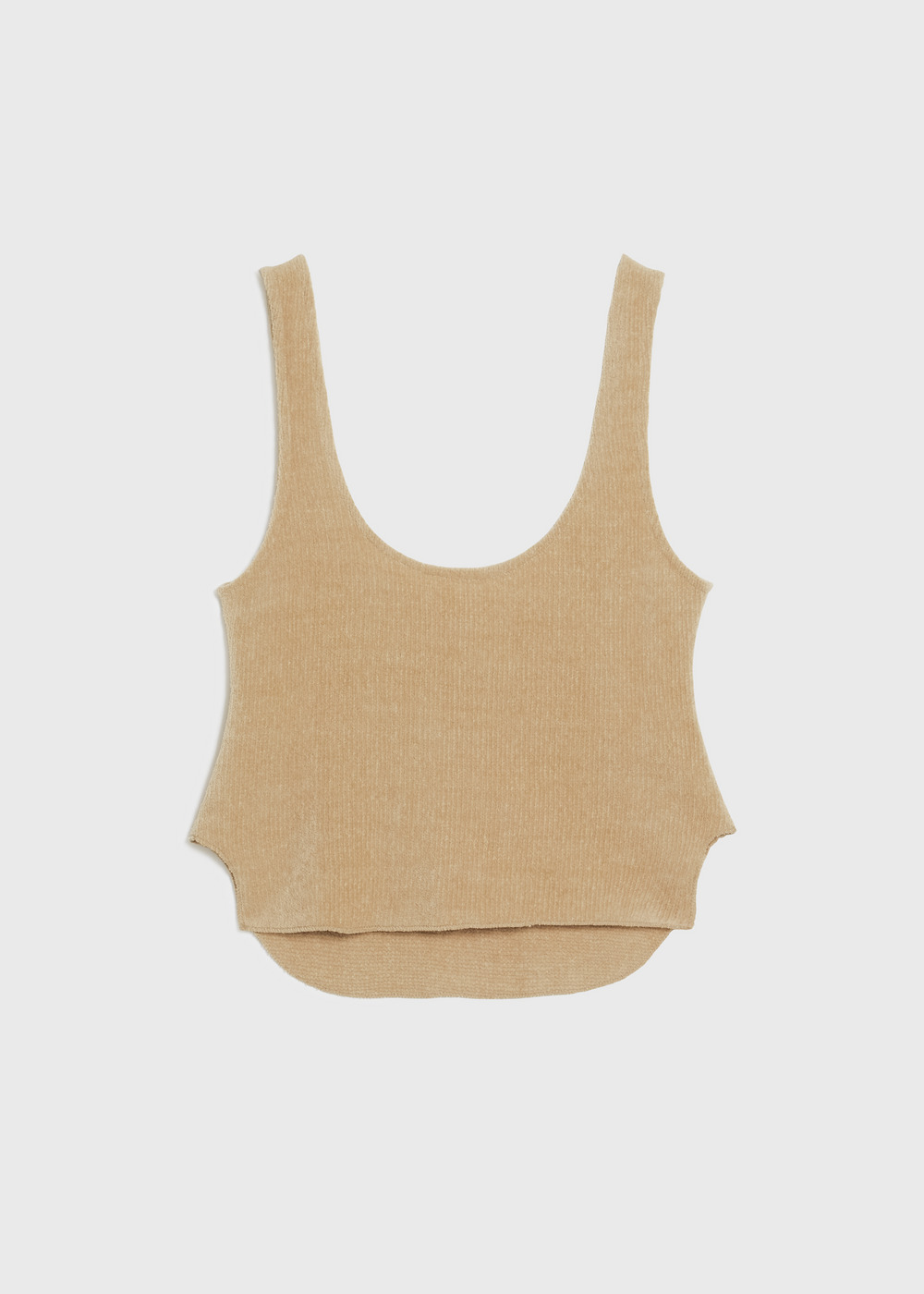 Chenille yarn Plain Stitch Tank Top 詳細画像 BEIGE 1