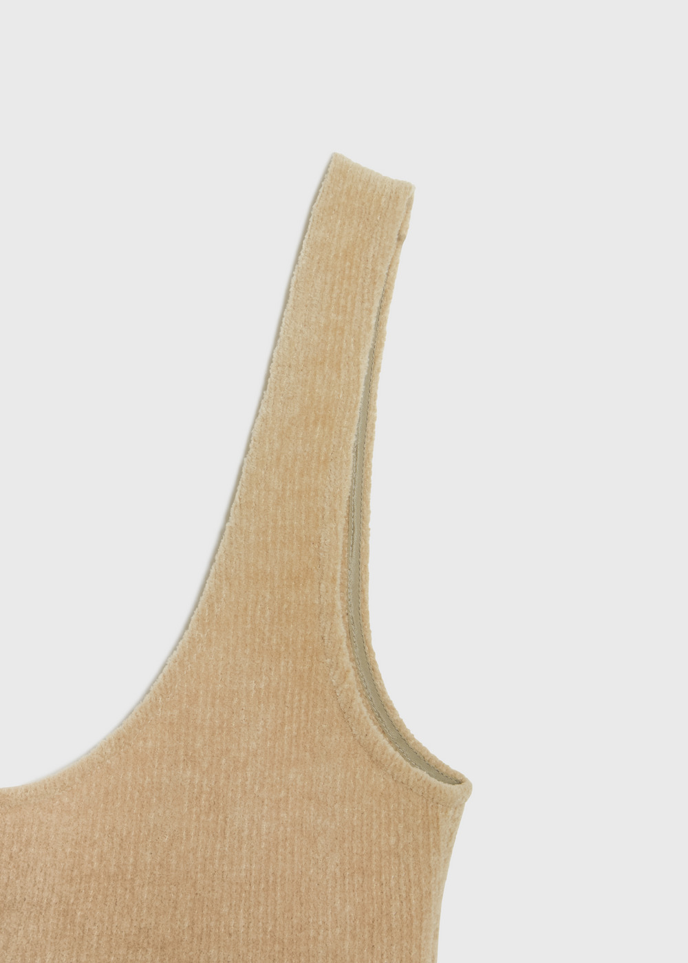 Chenille yarn Plain Stitch Tank Top 詳細画像 BEIGE 3