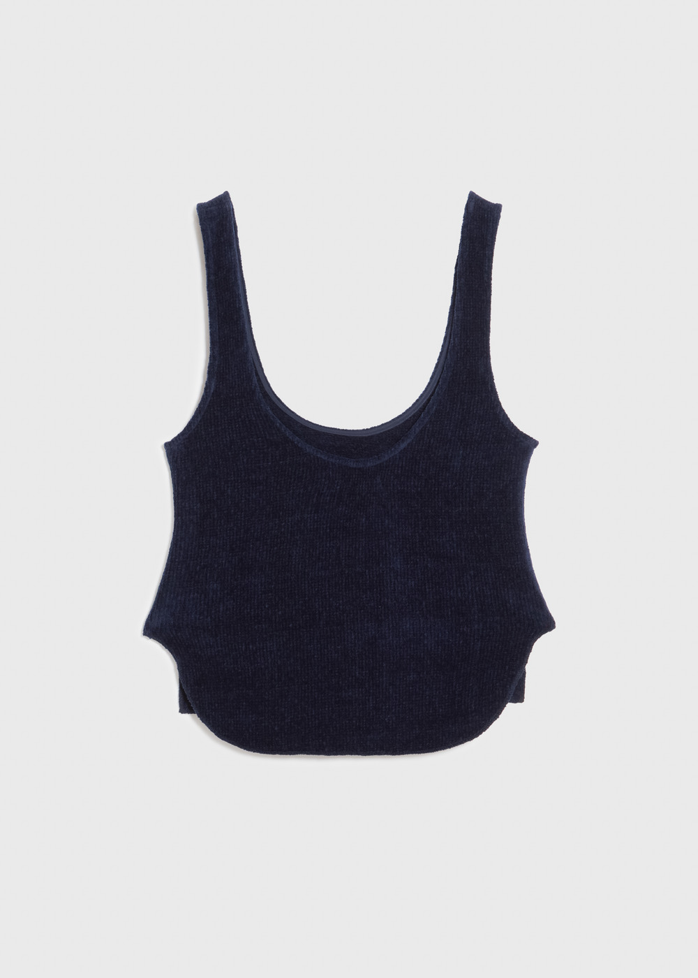 Chenille yarn Plain Stitch Tank Top 詳細画像 NAVY 2