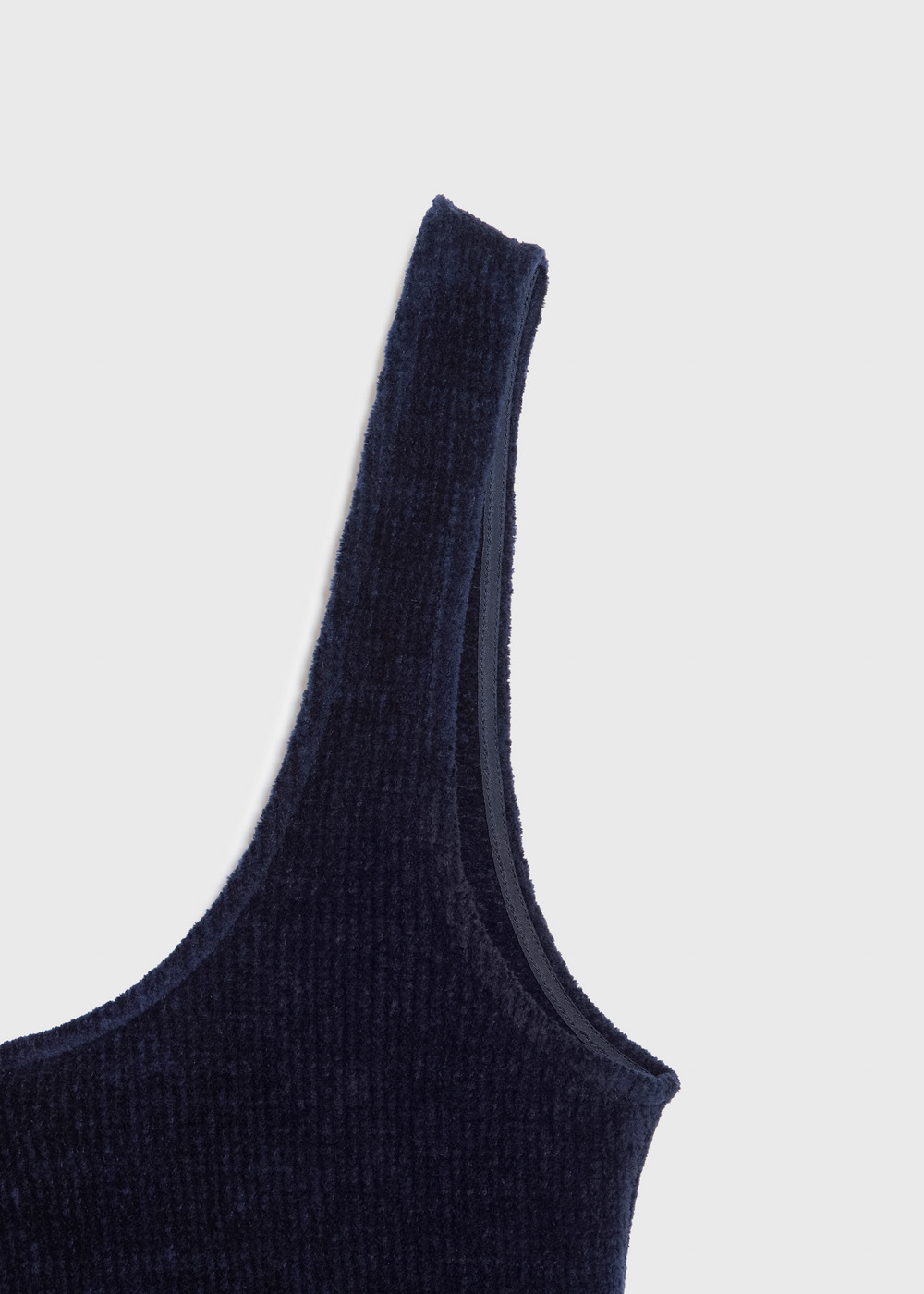 Chenille yarn Plain Stitch Tank Top 詳細画像 NAVY 3
