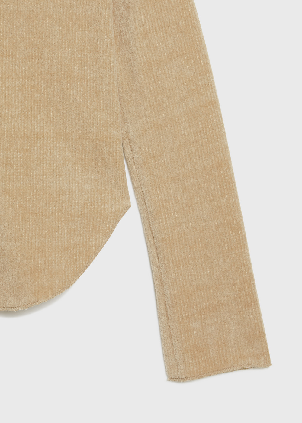 Chenille yarn Plain Stitch Boat Neck Top 詳細画像 BEIGE 4