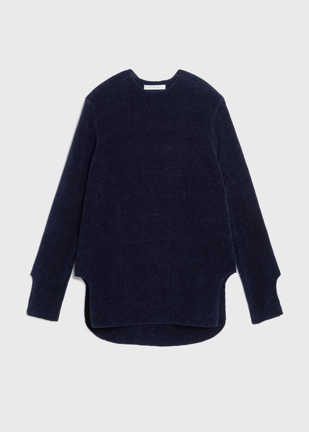 Chenille yarn Plain Stitch Long Top 詳細画像 NAVY 1