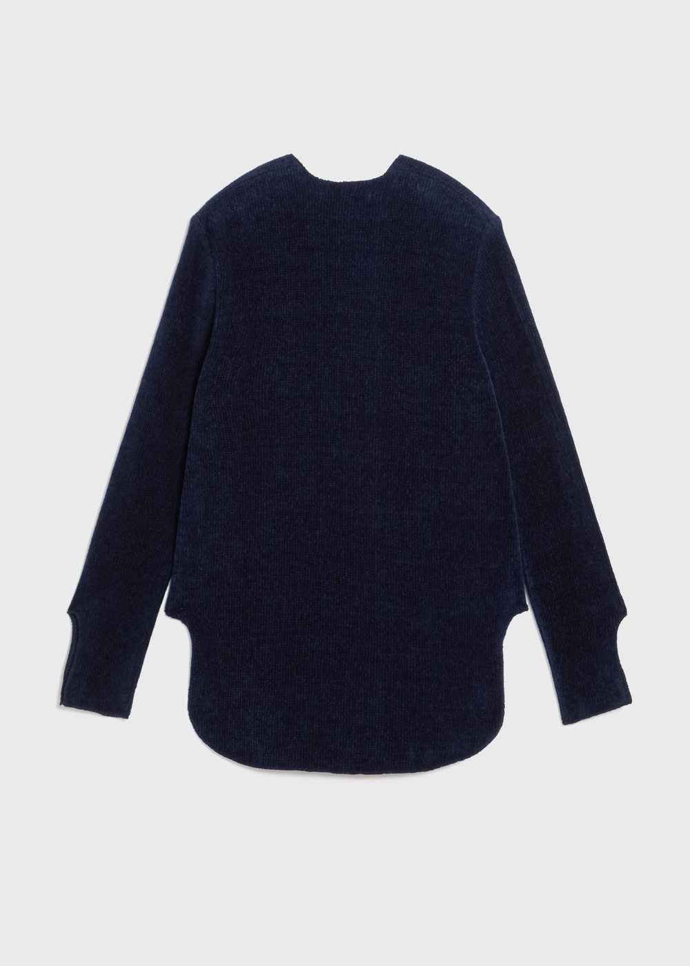 Chenille yarn Plain Stitch Long Top 詳細画像 NAVY 2