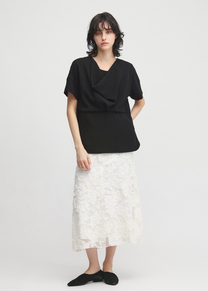 Cut Jacquard Skirt