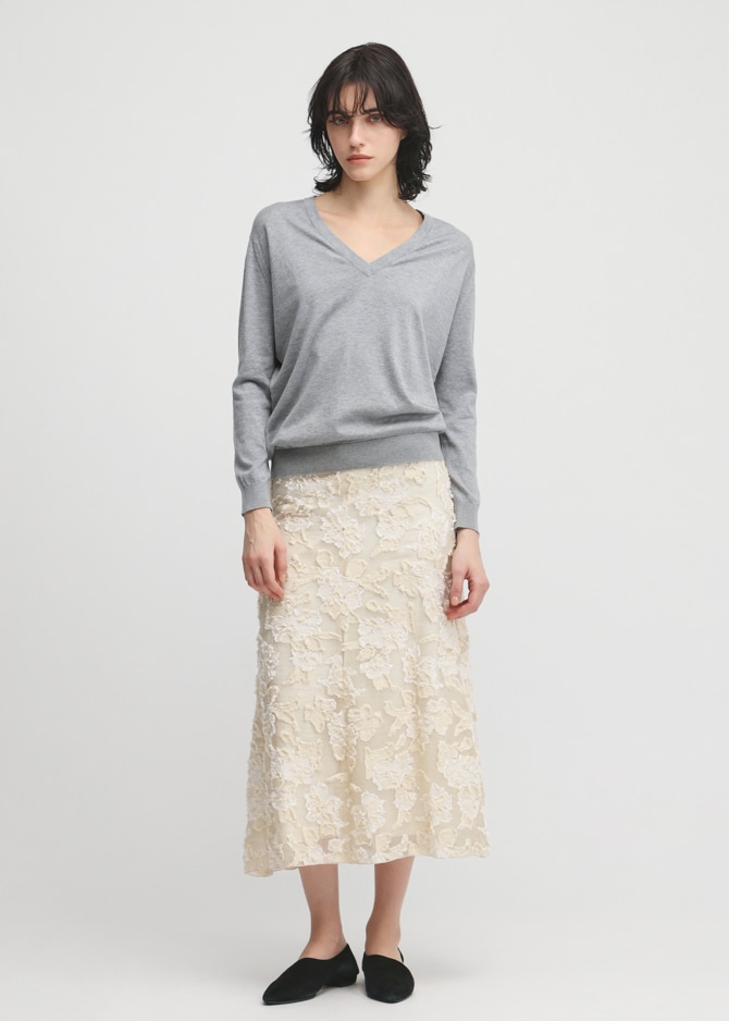 Cut Jacquard Skirt