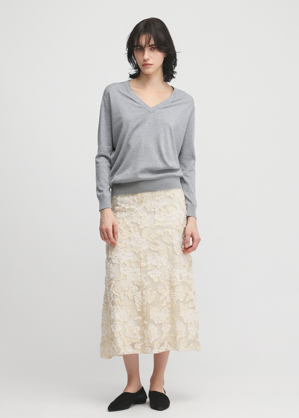 Cut Jacquard Skirt 詳細画像 BEIGE 1