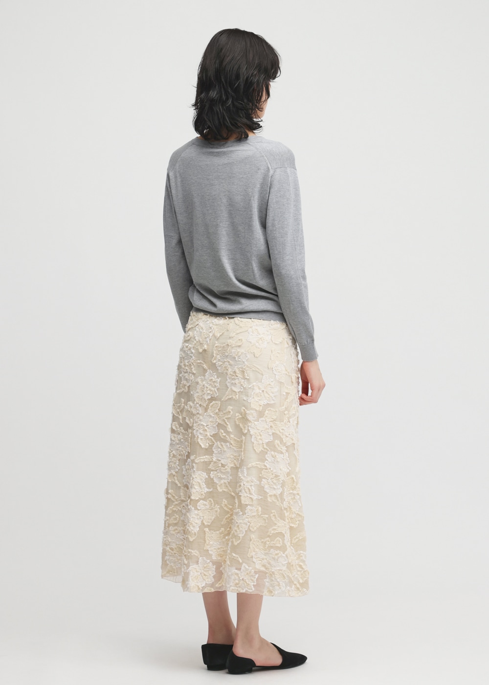 Cut Jacquard Skirt 詳細画像 BEIGE 3