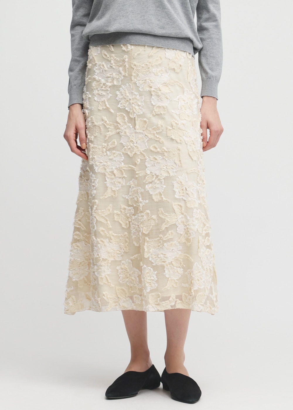 Cut Jacquard Skirt 詳細画像 BEIGE 4