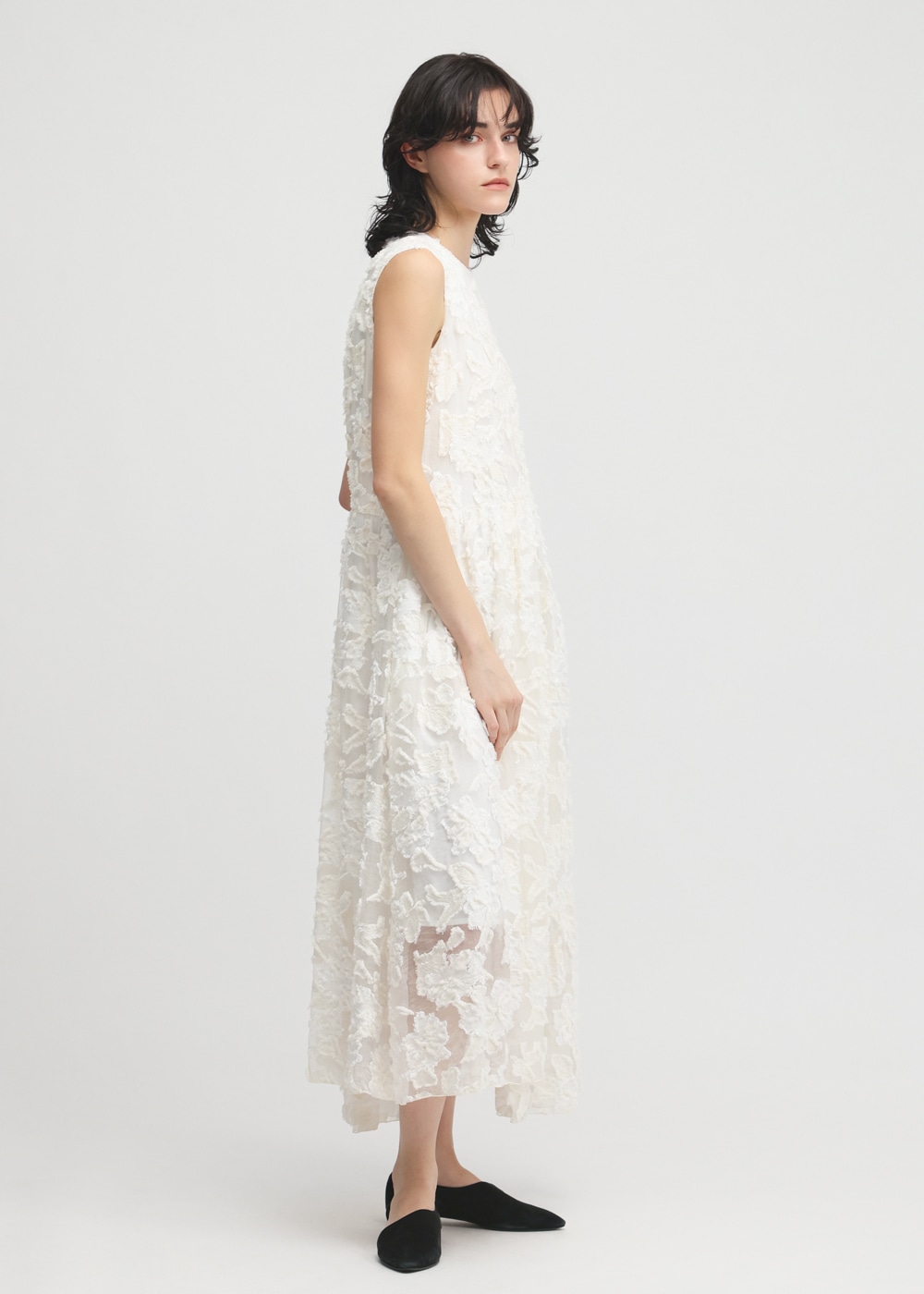 Cut Jacquard Sleeveless Dress 詳細画像 OFF WHITE 2