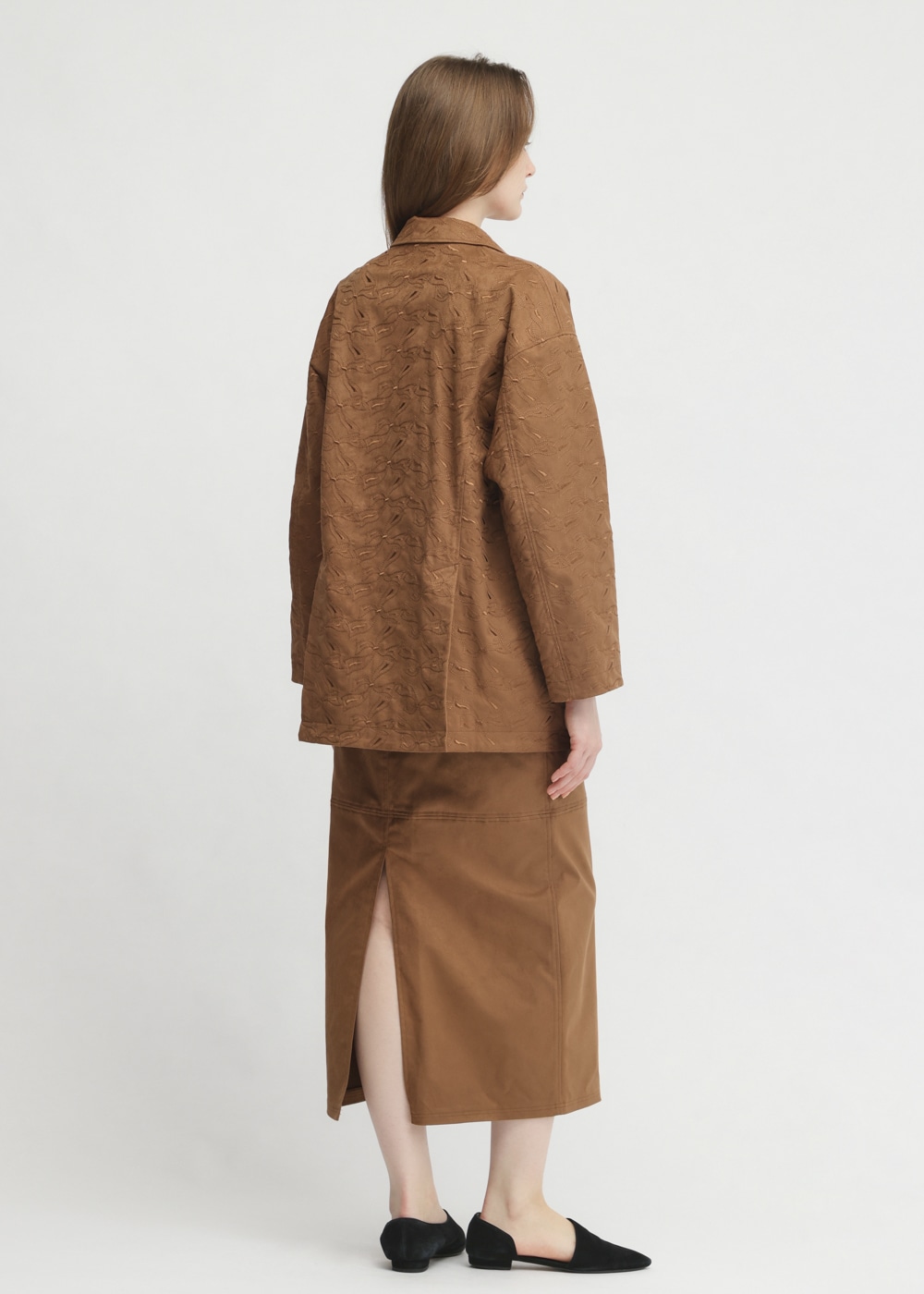 Suede embroidery Jacket 詳細画像 BROWN 3