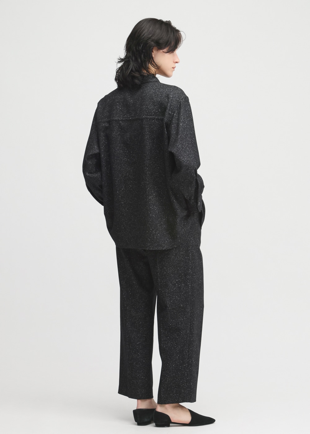 Lush Mist Tweed Shirts 詳細画像 BLACK 4