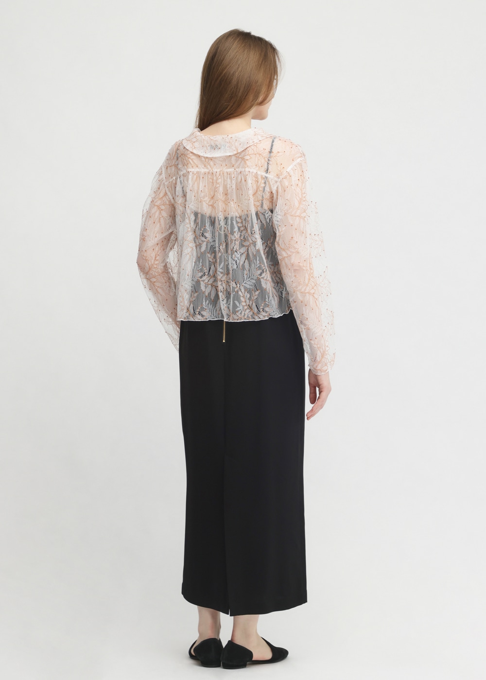 Dual Color Cord Lace Blouse 詳細画像 WHITE 3