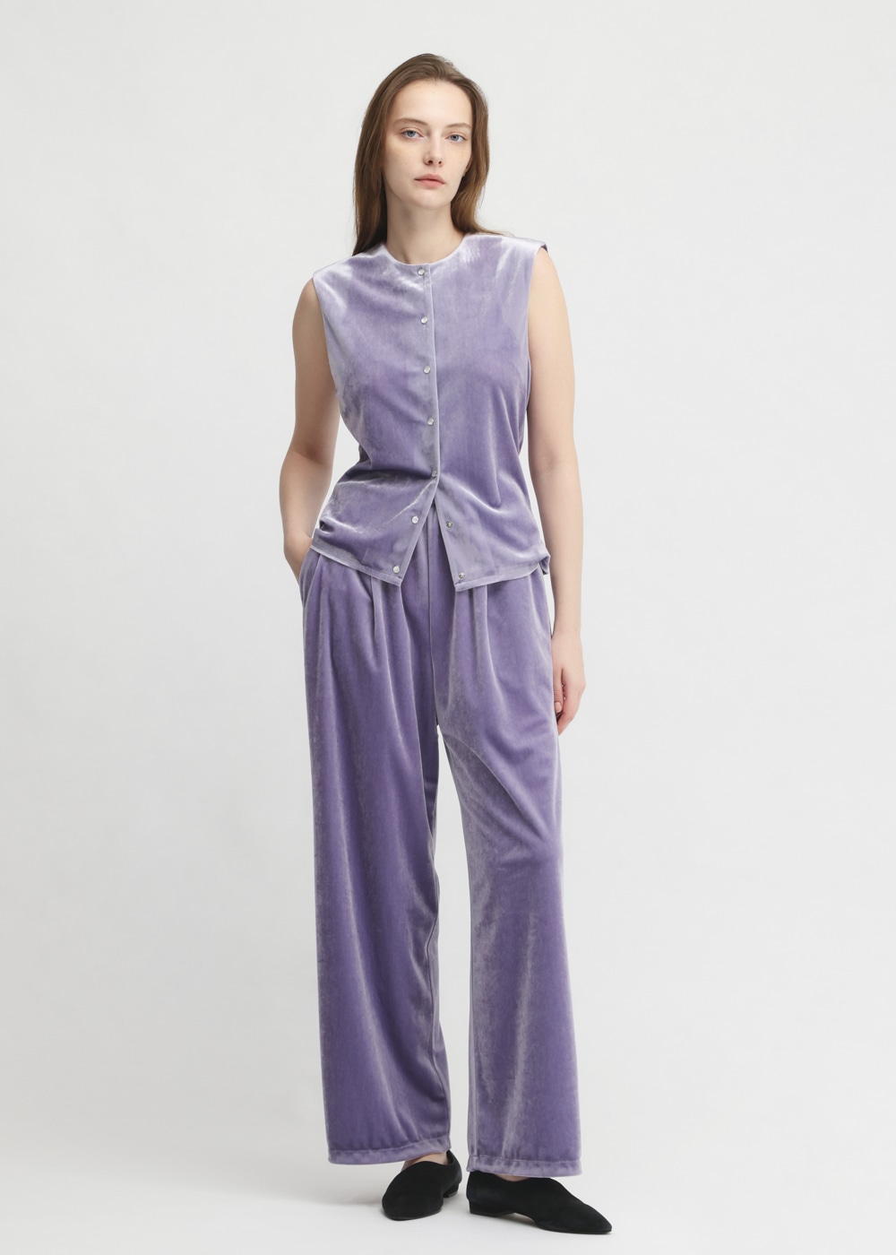 Chantique Velour Vest 詳細画像 PURPLE 1