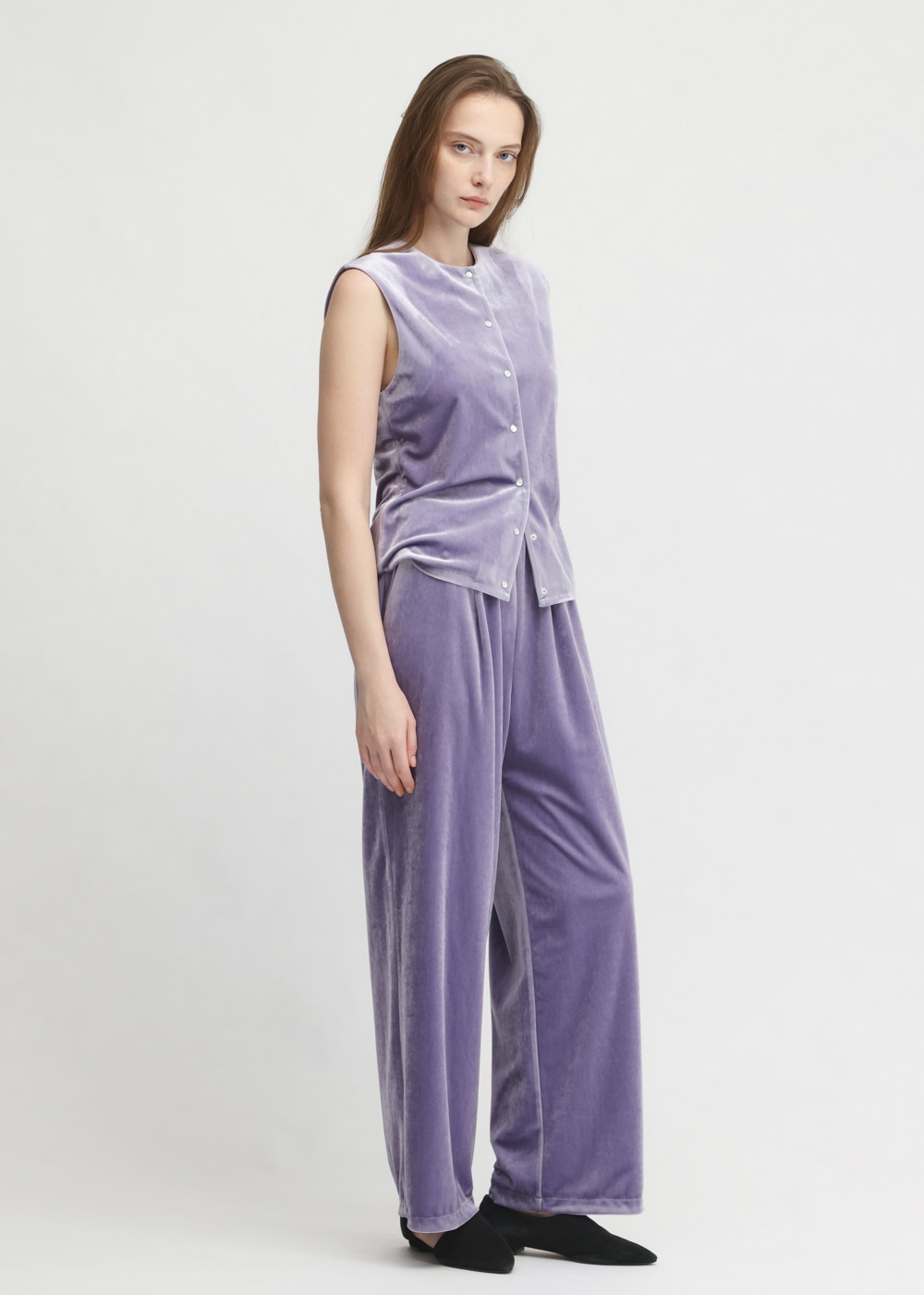 Chantique Velour Vest 詳細画像 PURPLE 2