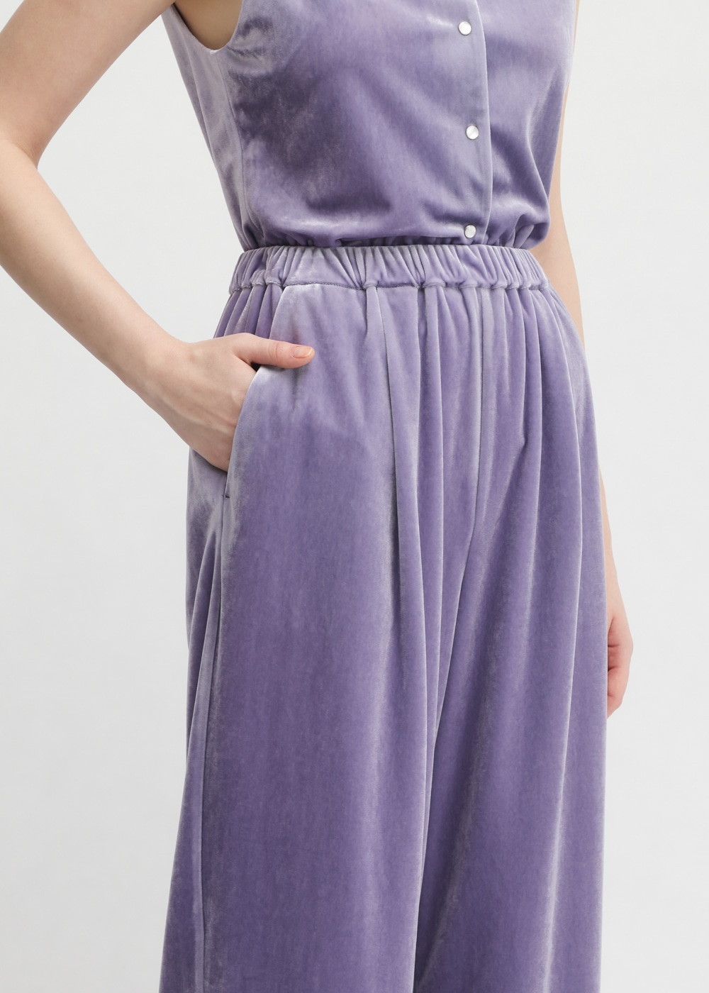 Chantique Velour Pants 詳細画像 PURPLE 5