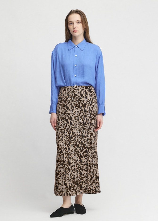 Leopard Jacquard Skirt