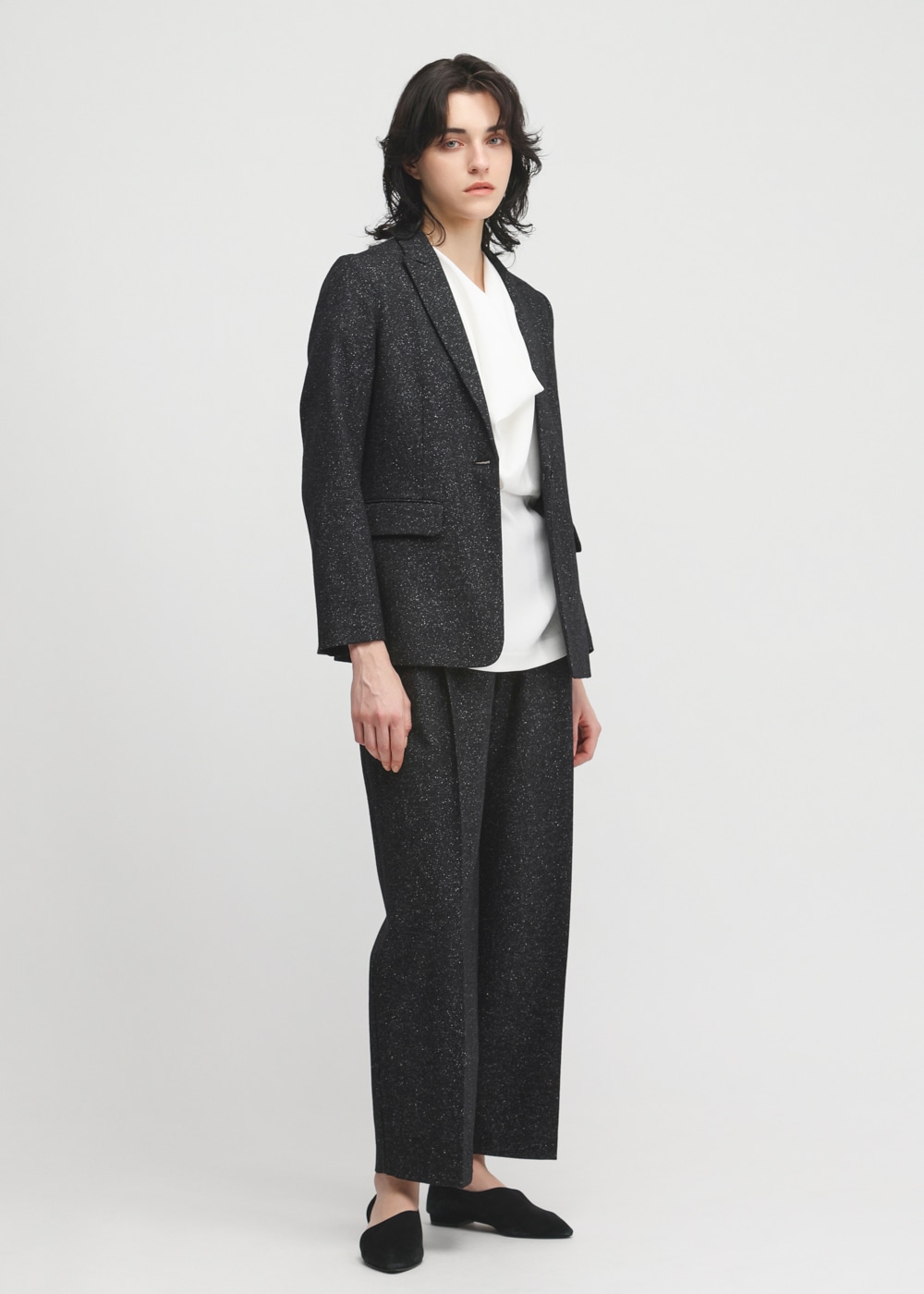 Lush Mist Tweed Jacket 詳細画像 BLACK 2