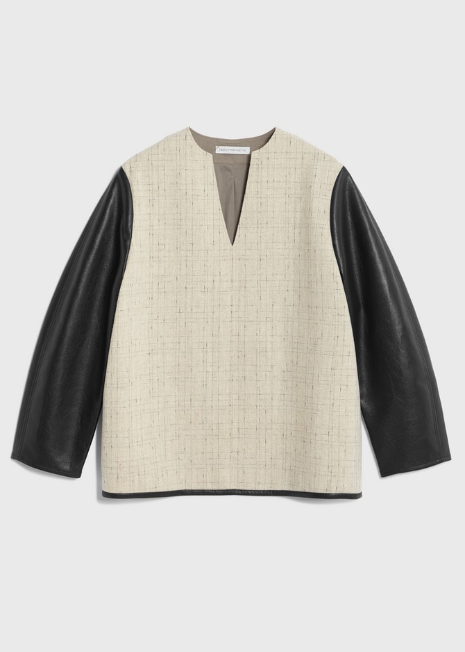 KASURI Knot Slub Tweed Long Blouse