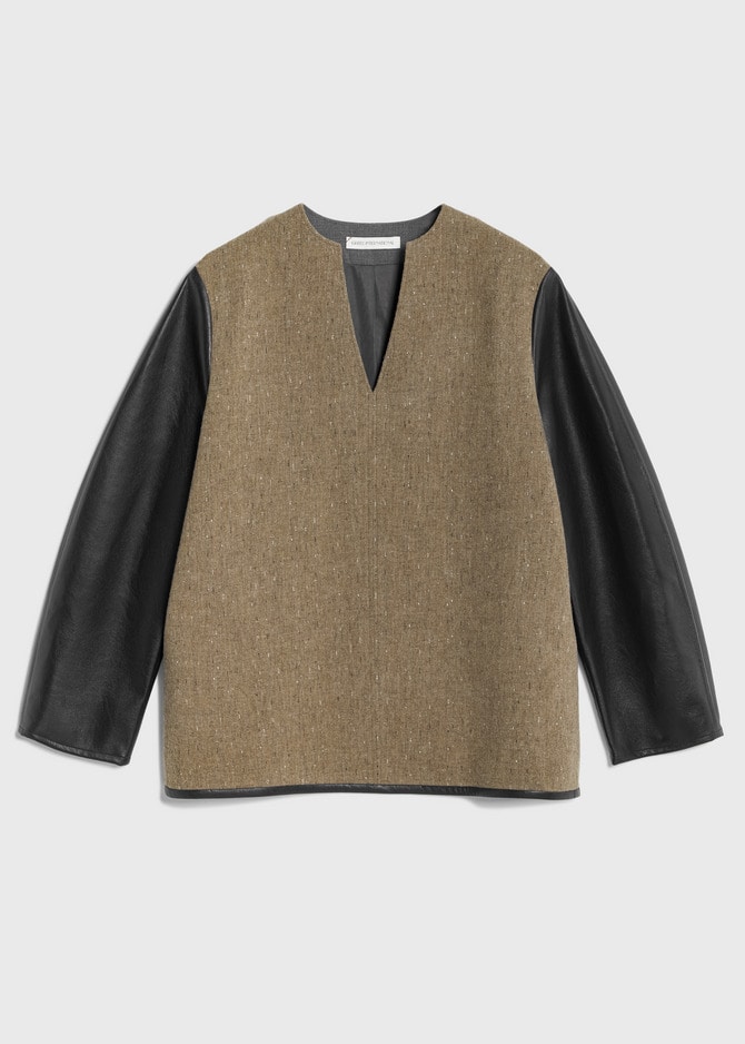 KASURI Knot Slub Tweed Long Blouse