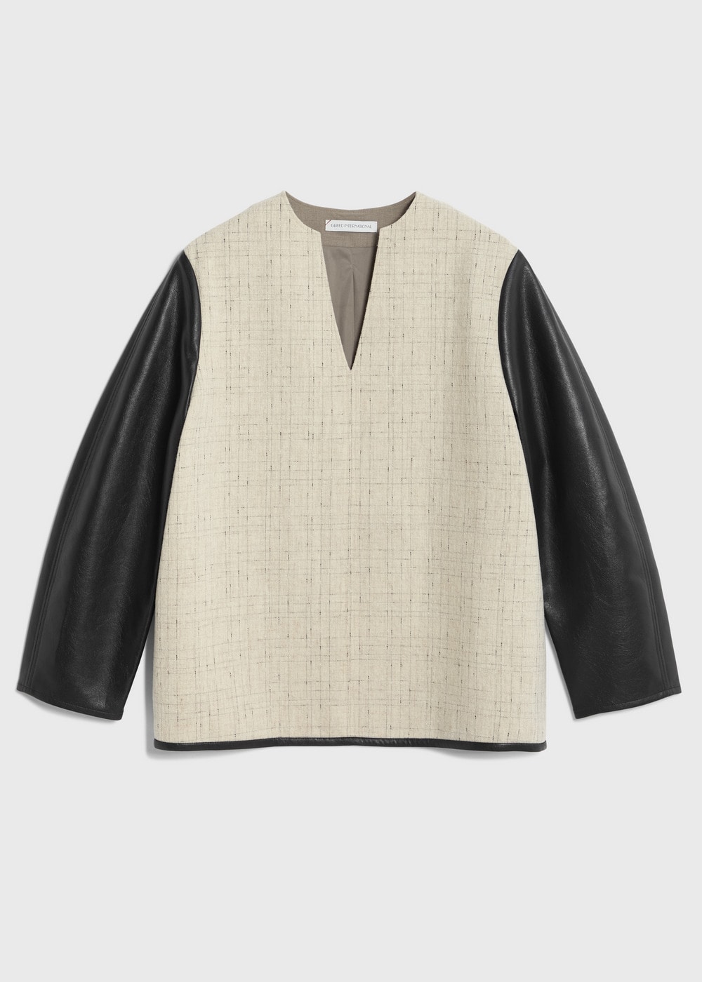 KASURI Knot Slub Tweed Long Blouse