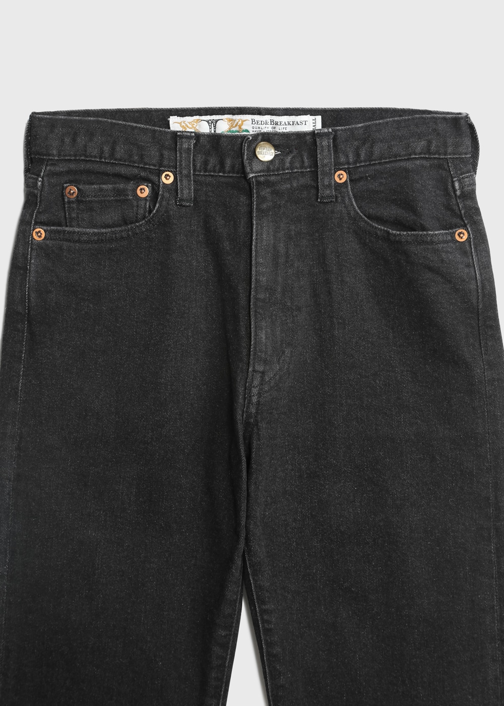 Standard High Stretch Black Mom's Denim 詳細画像 BLACK 3