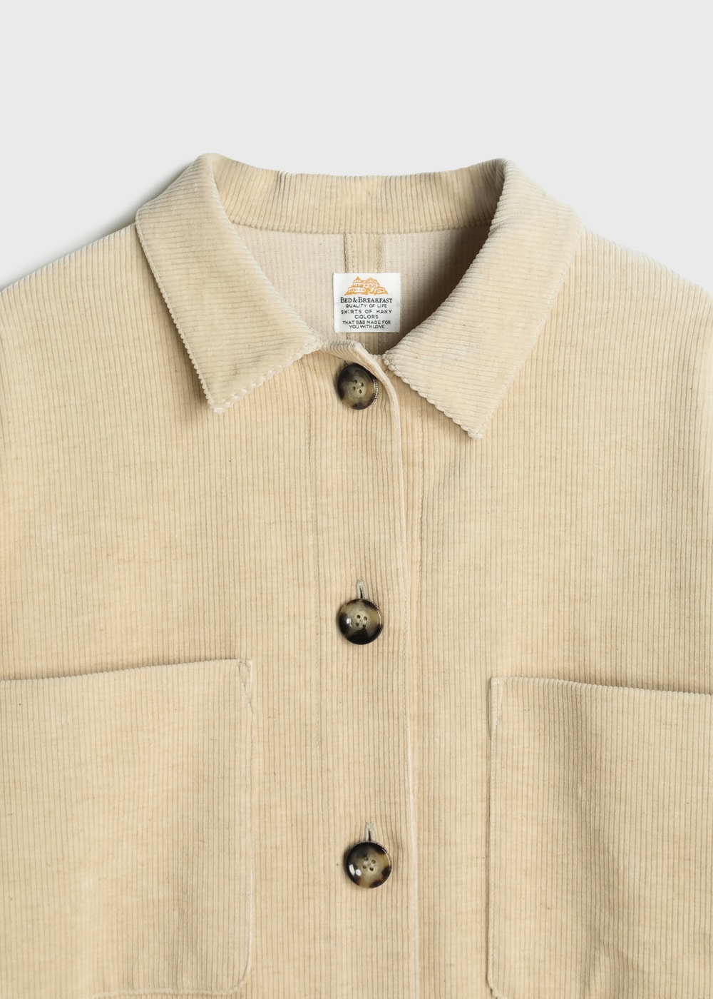 Cotton Linen Corduroy Shirt JK 詳細画像 BEIGE 3