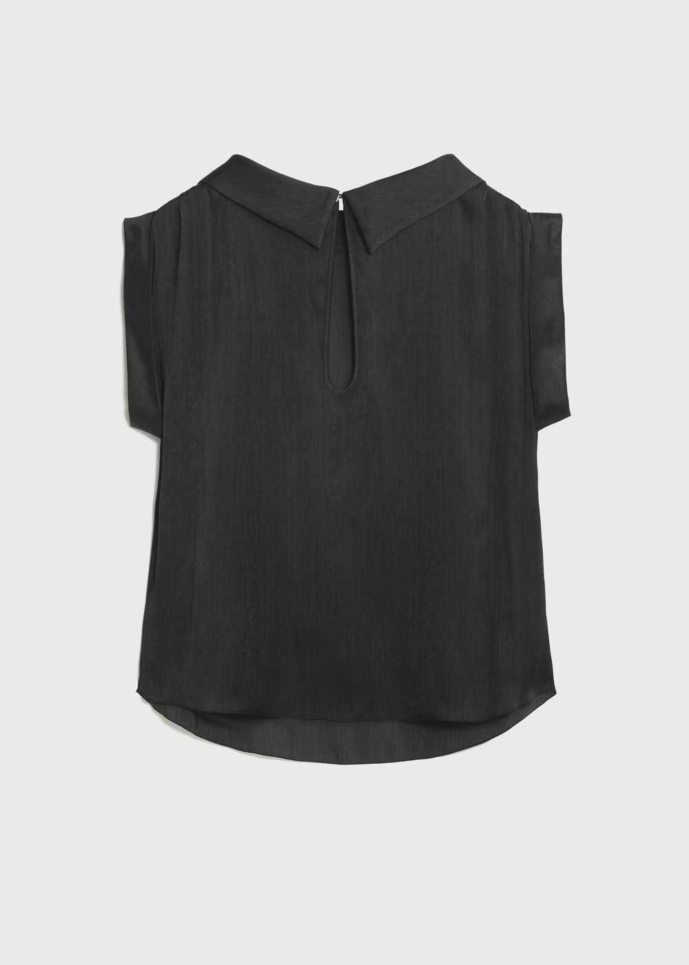 Tumbler Finishing Satin Blouse 詳細画像 BLACK 2