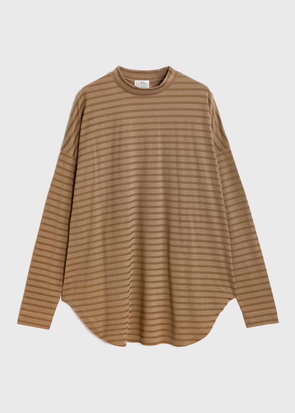 Rencil Stripe Mock Neck 詳細画像 BROWN MIX 1