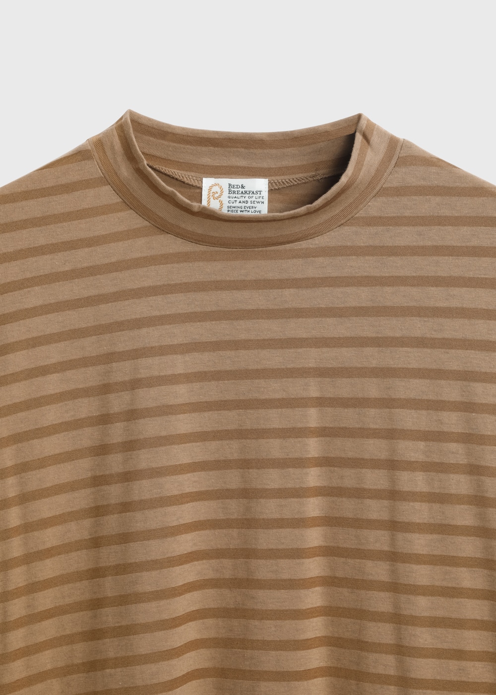 Rencil Stripe Mock Neck 詳細画像 BROWN MIX 3