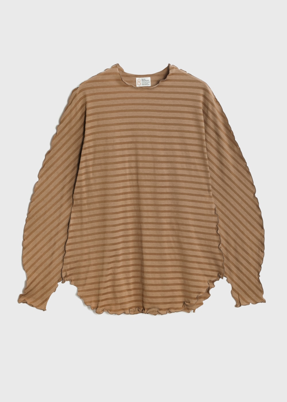 Rencil Stripe Dolman Sleeve 詳細画像 BROWN MIX 1