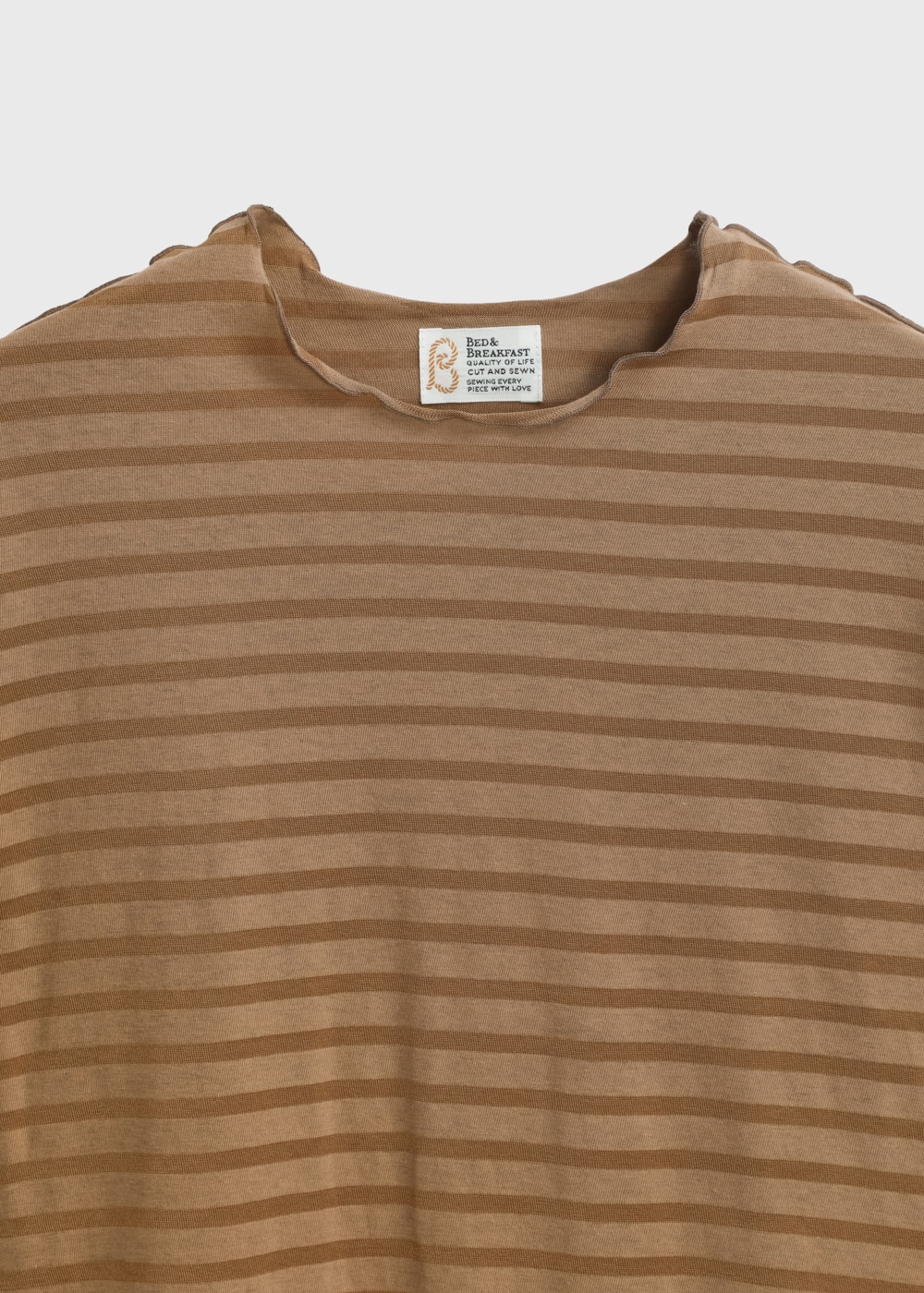 Rencil Stripe Dolman Sleeve 詳細画像 BROWN MIX 3