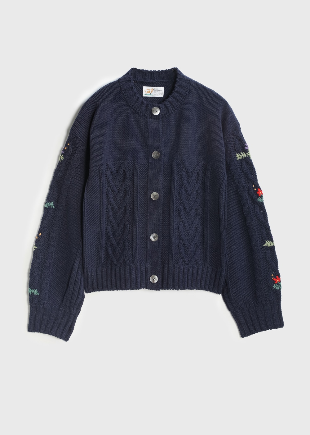 Cable Hand Stitch Cardigan 詳細画像 NAVY 1