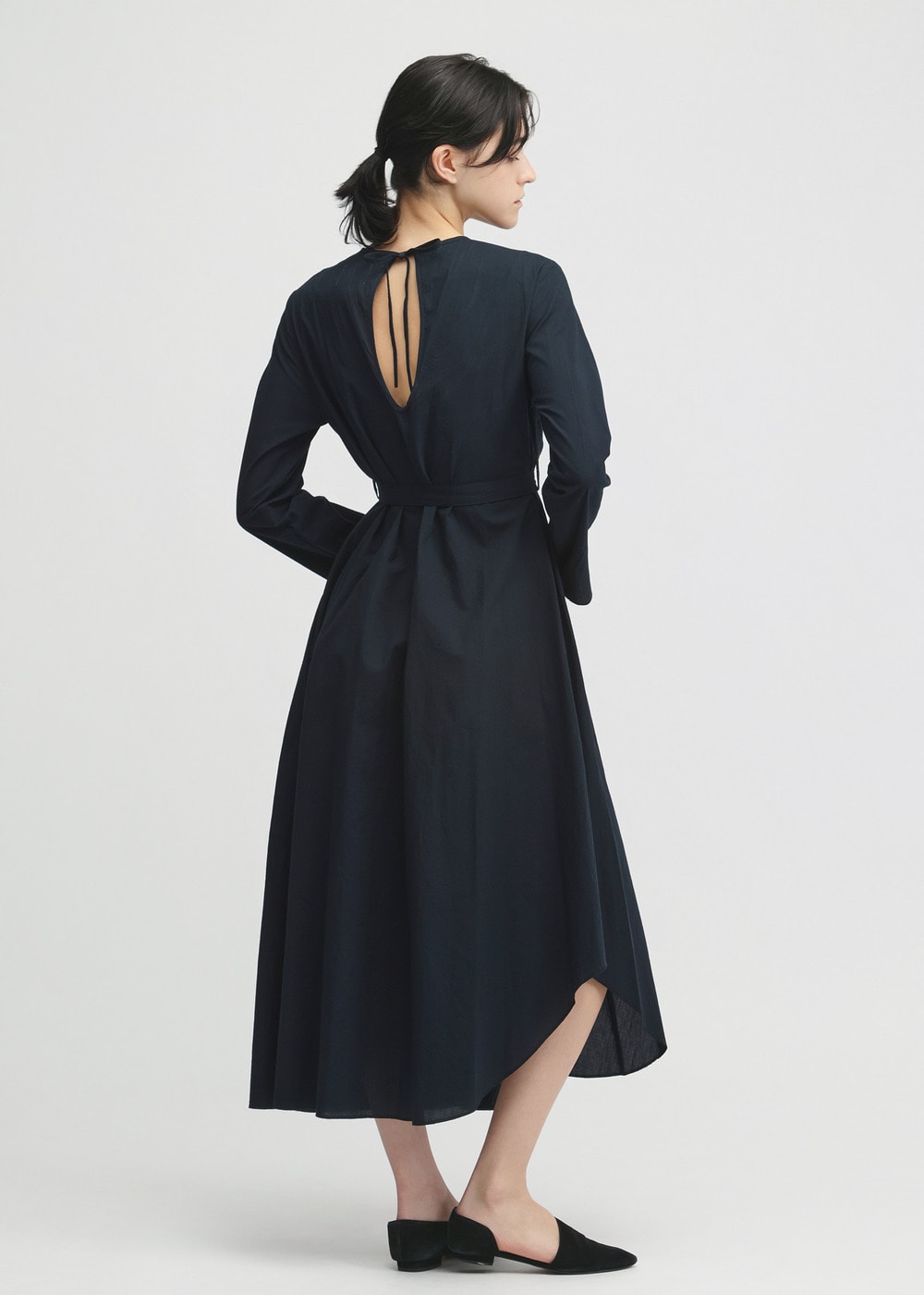 Cordlane Natural Sun-dried Wash Tuck Dress 詳細画像 NAVY 2