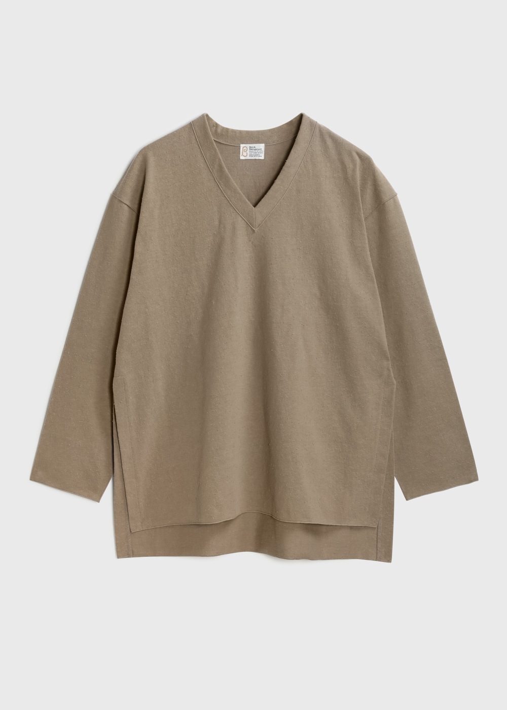 Plating Nep V-neck Top 詳細画像 BROWN 1