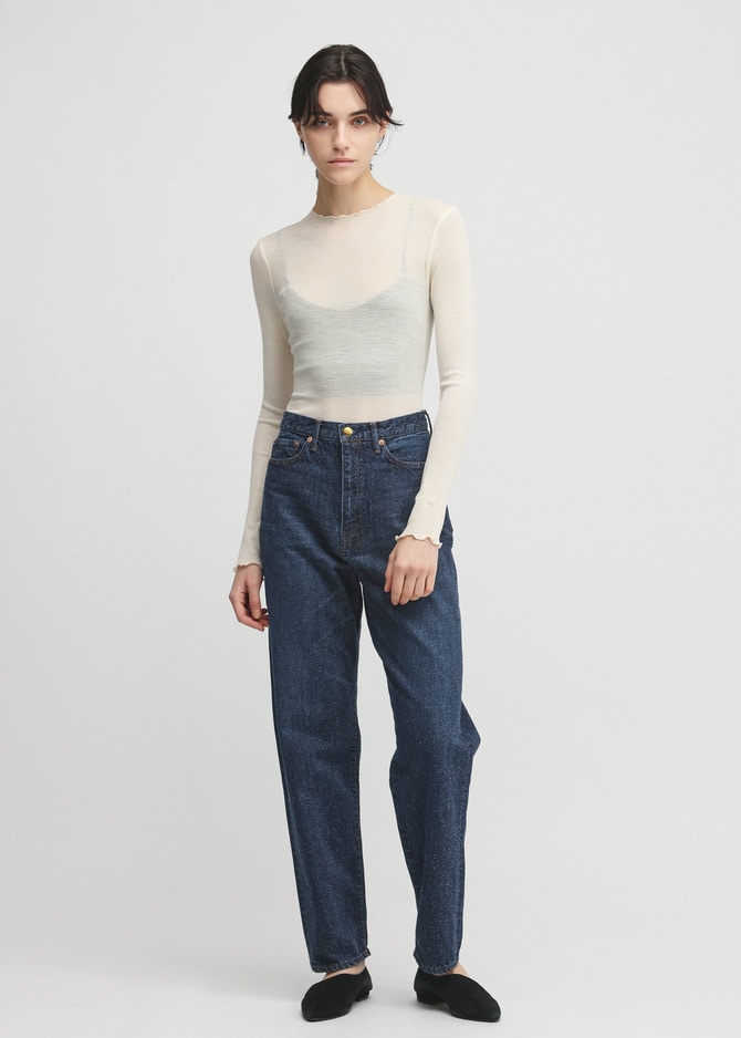 Cosmorama Wool Slim Crew Neck Top 