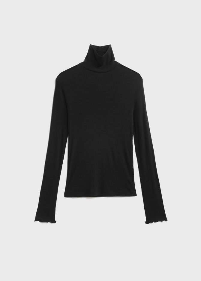 Cosmorama Wool Slim High Neck Top 