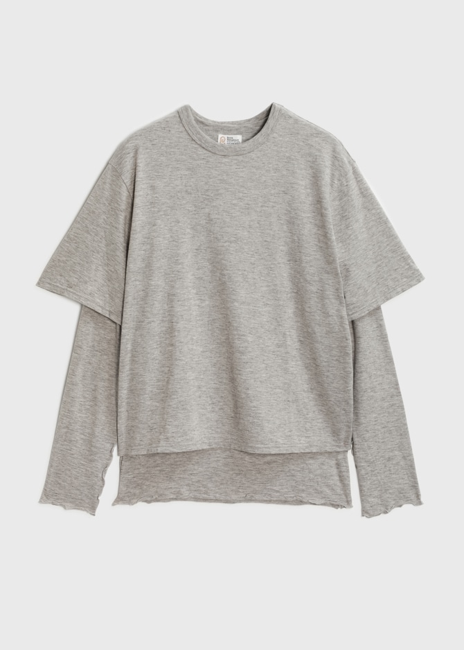 Yak Cotton Jersey Double Layer Crew-Neck Tee