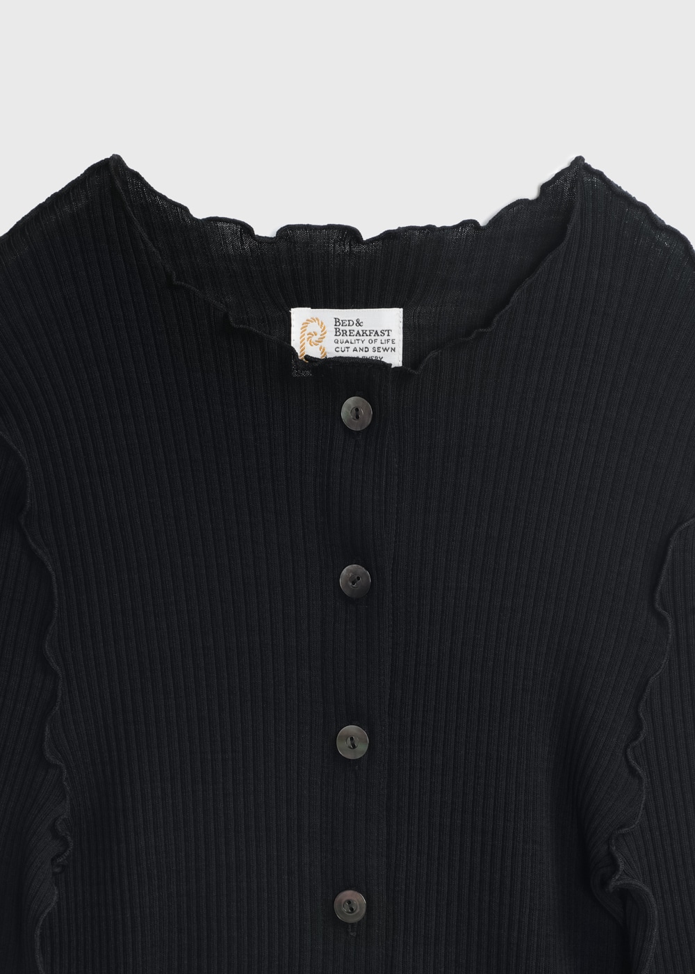 Cosmorama Wool TOTAN Button Top 詳細画像 BLACK 3