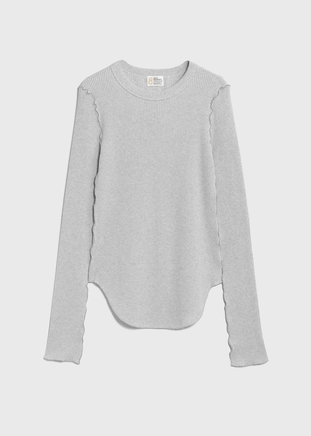 Cotton Waffle Crew-neck 詳細画像 Lt GRAY 1