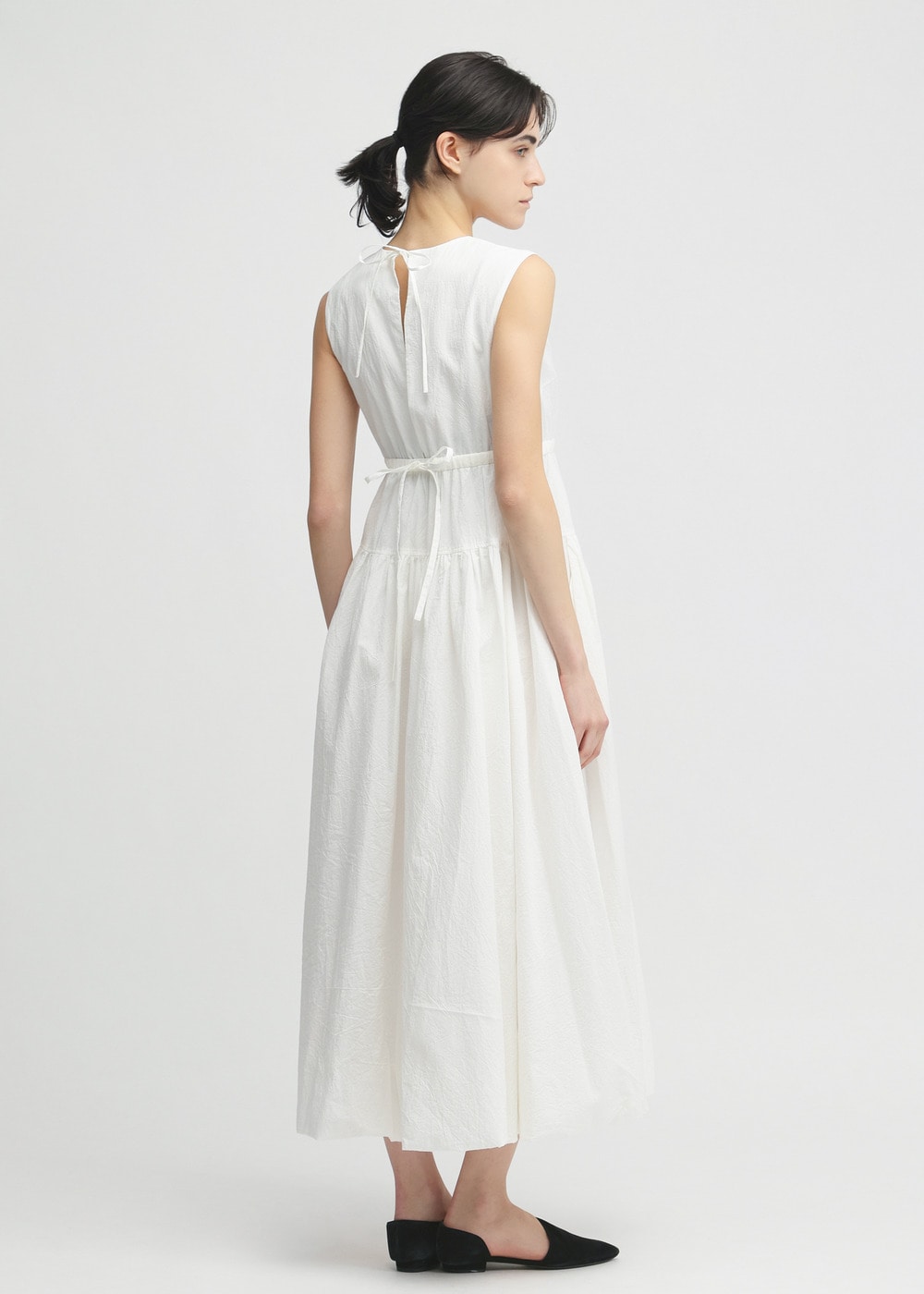 Cordlane Natural Sun-dried Wash Dress 詳細画像 WHITE 2