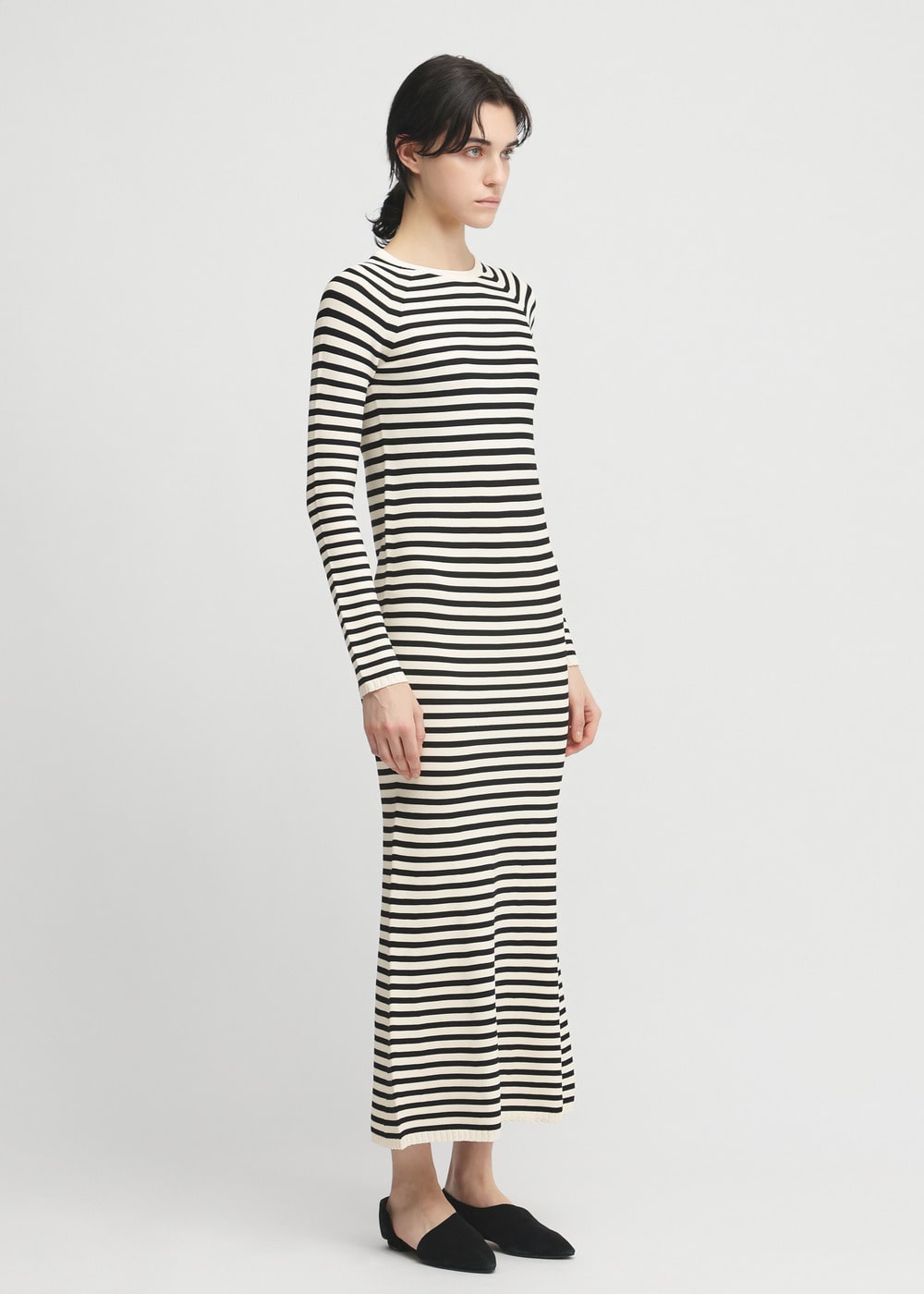 Flure Stretch Stripe Knit Mermaid Dress 詳細画像 BLACK MIX 3