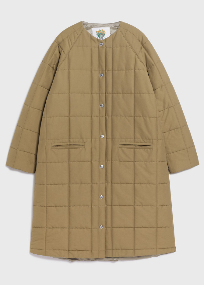 Grosgrain Quilted Liner Long Coat