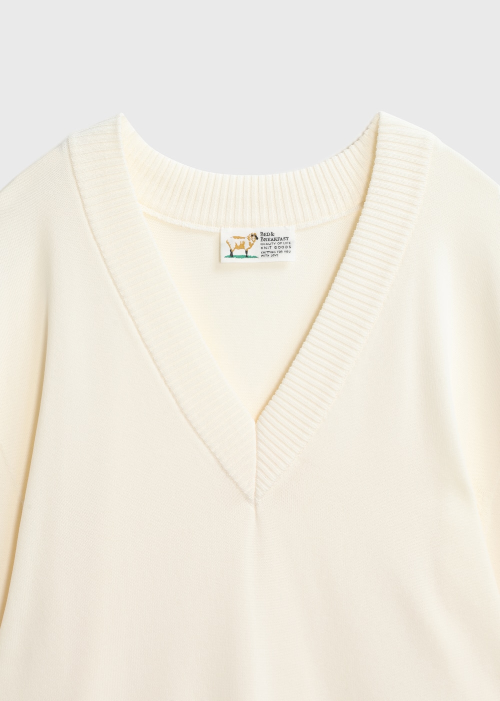 Flure Long V-neck Puff Knit 詳細画像 IVORY 3