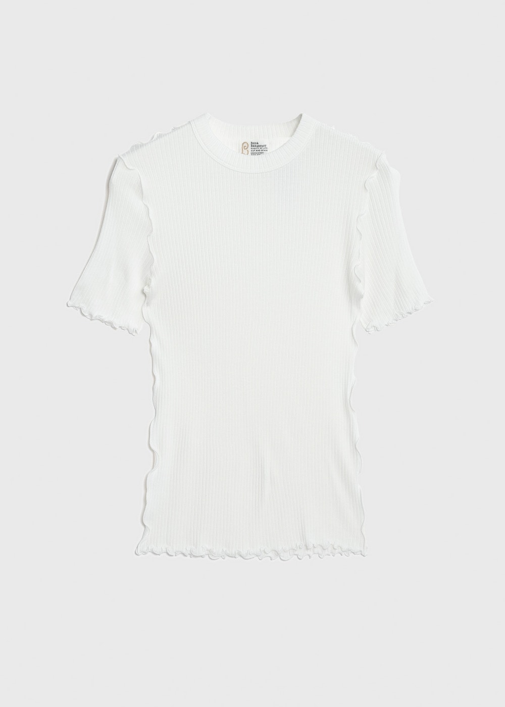 Tencel Solo Rib Tee 詳細画像 OFF WHITE 1